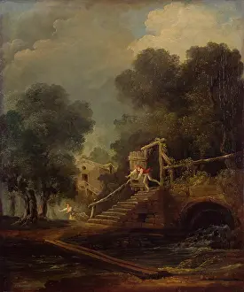 Step Prints: Flight of Galatea, 1780. Creator: Hubert Robert
