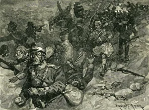 Flight of the Greeks from Larissa, c1900. Creator: Ernest Prater