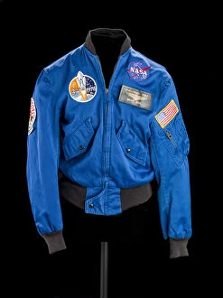 Badges Collection: Flight jacket belonging to Sally K. Ride, ca. 1983. Creator: Qual-Craft