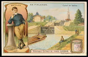 Captain John Ericsson Gallery: Flight of locks on the Saima Canal, Finland, c1900