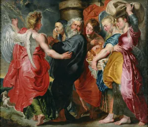 Jacob 1593 1678 Prints: The Flight of Lot and His Family from Sodom (after Rubens)