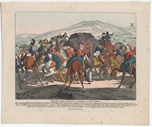 Grande Armee Gallery: The Flight of Napoleon after the Battle of Waterloo. Artist: Campe, August Friedrich Andreas