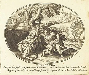 Saint Elizabeth Prints: The Flight of Saint Elizabeth with the Infant Saint John. Creator: Balthasar Moncornet