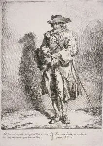 Flint Prints: Flint and steel seller, Cries of London, 1760. Artist: Paul Sandby