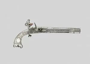 Flintlock Belt Pistol, Scotland, c. 1735. Creator: Thomas Caddell