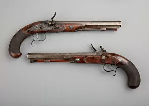 North Gallery: Flintlock Duelling Pistol, American, Middletown, Connecticut, ca. 1815-20