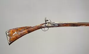Nicolas Gallery: Flintlock Gun, French, Saint-Etienne, dated 1735. Creators: Louis Jaley, Nicolas Carteron