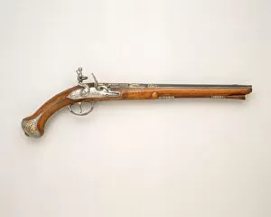 Carl Xi Collection: Flintlock Pistol Made for Charles XI of Sweden (1655-1697), French, Paris, dated 1676