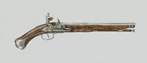 Flintlock Pistol, Italy, c. 1680. Creator: Unknown
