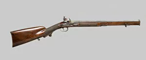 Flintlock Collection: Flintlock Rifle, France, northeastern, c. 1800 / 04. Creators: Unknown