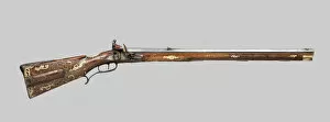 Flintlock Collection: Flintlock Rifle, Vienna, c. 1750. Creator: Gotfried