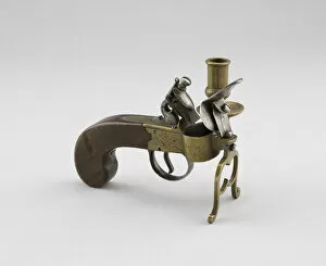 Firearm Collection: Flintlock Strike-A-Light, England, early 19th century. Creator: P. Bond England