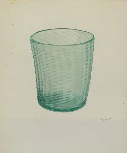 Aquamarine Prints: Flip Glass, c. 1940. Creator: V. L. Vance