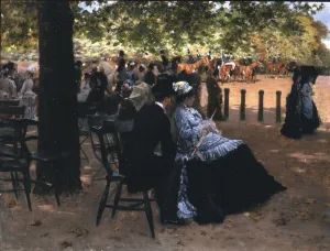London Landmarks Collection: Fliration, Hyde Park. Artist: De Nittis, Giuseppe (1846-1884)