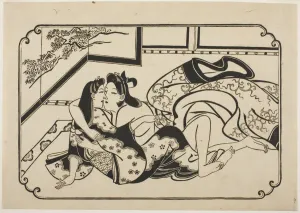 Hishikawa M Prints: Flirting Lovers, c. 1673 / 81. Creator: Hishikawa Moronobu