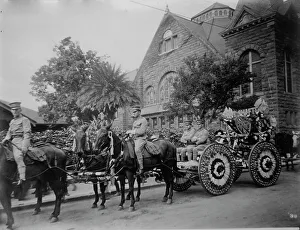 Carnival Prints: Float representing Fort Shafter, Floral Parade, Honolulu, 1910. Creator: Bain News Service