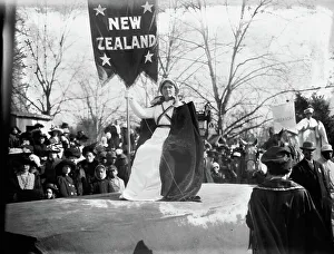 Float Prints: Float in suffrage parade, between c1910 and c1915. Creator: Bain News Service