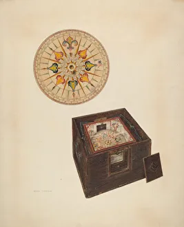 Northern Prints: Floating Compass, c. 1938. Creator: Archie Thompson