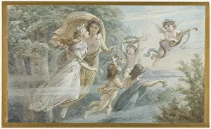 Shakespeare Prints: The floating royal couple Oberon and Titania