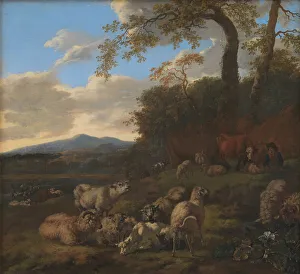 Flock Prints: The Flock of Sheep, 1661. Creator: Jacob van der Does the Elder
