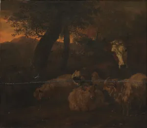 Flock Prints: Flock of Sheep in a Wood, 1638-1673. Creator: Jacob van der Does the Elder