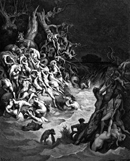 Catastrophe Collection: The Flood, 1866. Artist: Gustave Dore