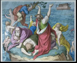 Catholic Christian Gallery: The Flood, engraving, 1860