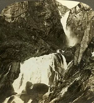 Force Of Nature Collection: Flood from a melting glacier at Rembesdal Falls, Norway, c1905. Creator: Unknown