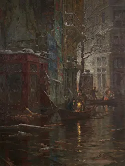 January Prints: Flood in Paris, January 1910, 1910. Creator: Unknown