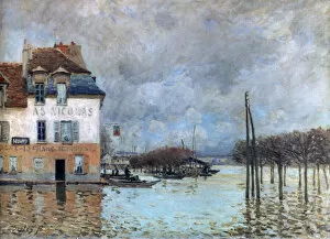 Yvelines Gallery: The Flood at Port-Marly, 1876. Artist: Alfred Sisley