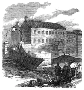 River Valley Prints: The Flood at Sheffield: remains of Ball-Street Bridge, 1864. Creator: Unknown