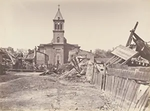 Baldus Prints: The Floods of 1856, Church of Saint-Pothin, Lyon, June 1856. Creator: Edouard Baldus
