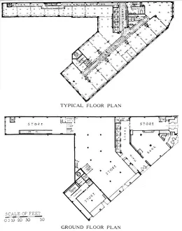 Buffalo Prints: Floor plans, the Genesee Building, Buffalo, New York, 1924