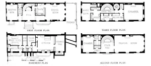 Plans Prints: Floor plans, house of Mrs WK Vanderbilt, New York City, 1924