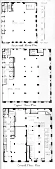 Floor plans, Johns-Manville Building, New York City, 1924