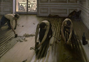 Images Dated 26th April 2019: The Floor Scrapers, 1875. Artist: Caillebotte, Gustave (1848-1894)