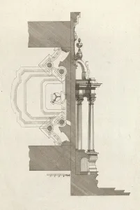 Ground Plan Prints: Floorplan and Side View of an Altar