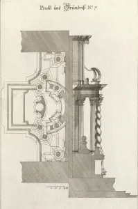 Ground Plan Prints: Floorplan and Side View of an Altar