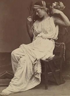 Rejlander Oscar Gustav Prints: Flora Contemplating Vanity, 1860. Creator: Oscar Gustav Rejlander
