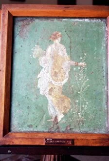 Images Dated 17th May 2018: Flora or Primavera, Roman wall painting from Pompeii, c1st century