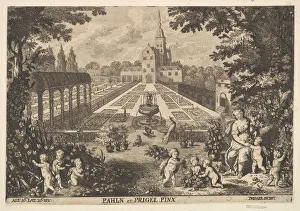 Parterre Prints: Flora with Putti in a Garden. Creator: Anton Joseph von Prenner