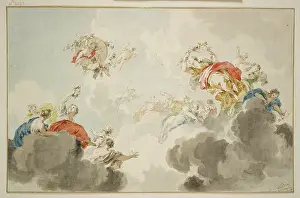 Cupid Prints: Flora and Zephyr, c1746. Creator: Jacob de Wit