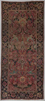 Wool Gallery: Floral Arabesque Carpet, probably Iran, 17th century. Creator: Unknown