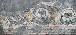 Floral border, mosaic pavement in the Great Palace of Constantinople, 4th-6th century. Creator: Unknown