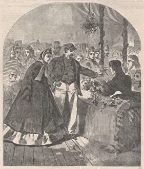 Florist Prints: Floral Department of the Great Fair (Harpers Weekly, Vol. VIII), April 16, 1864