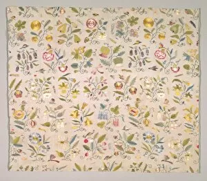 Early 17th Century Gallery: Floral Embroidery, early 1600s. Creator: Unknown