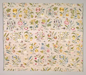 Early 17th Century Gallery: Floral Embroidery, early 1600s. Creator: Unknown