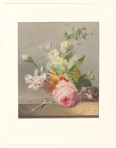 Thorn Prints: Floral Still Life, c.1800-c.1825. Creator: Georgius Jacobus Johannes van Os