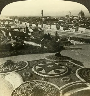 River Arno Prints: Florence and the Arno northwest from San Miniato, Italy, c1909. Creator: Unknown