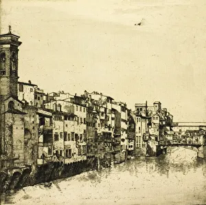 River Arno Prints: Florence, Italy, 1905. Creator: Donald Shaw MacLaughlan